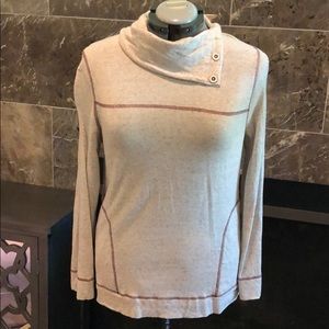 Talbots Sweatshirt With Button Collar